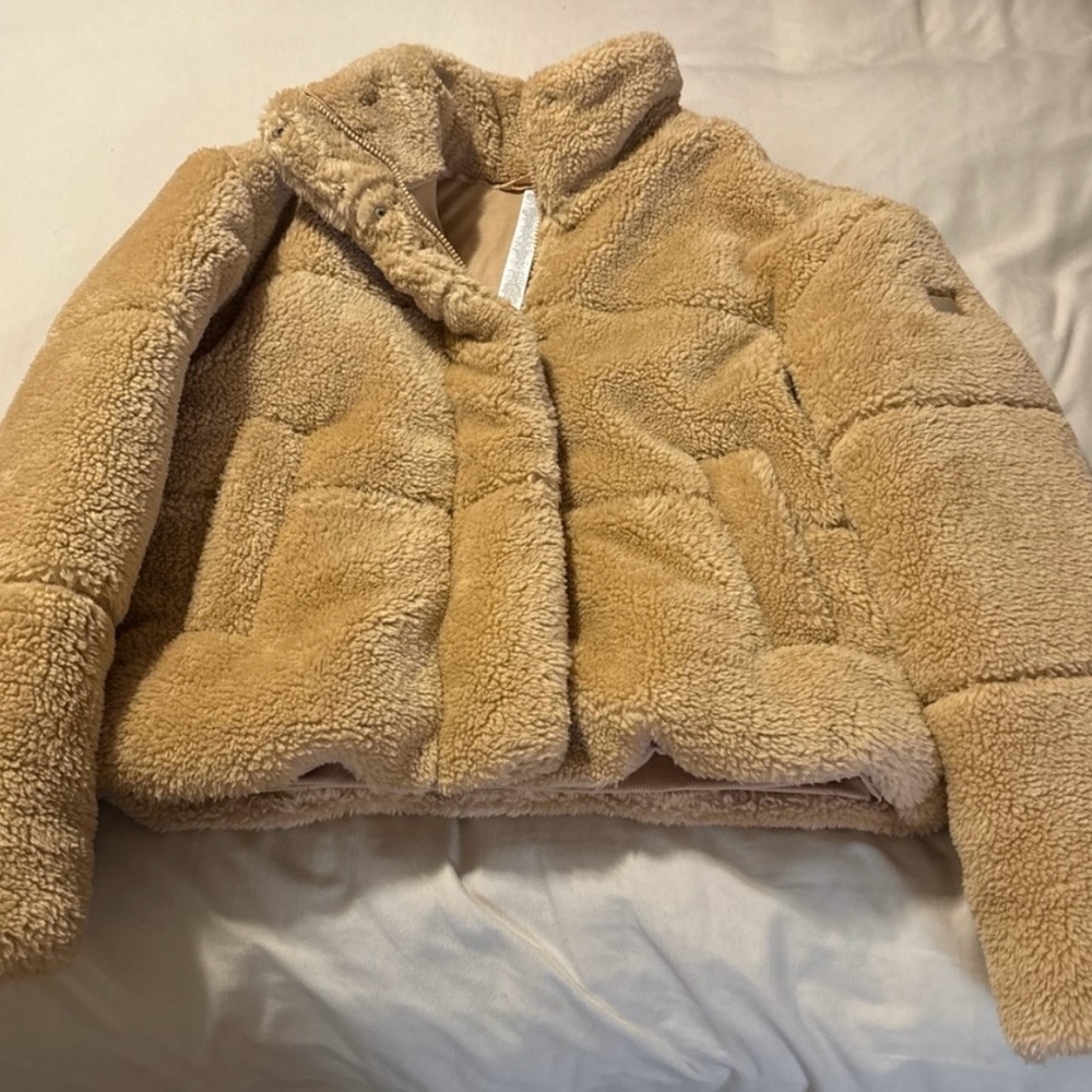 Cozy Tan Sherpa Jacket